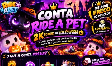 CONTA RIDE A PET COM 2k TOKENS / Monte um animal