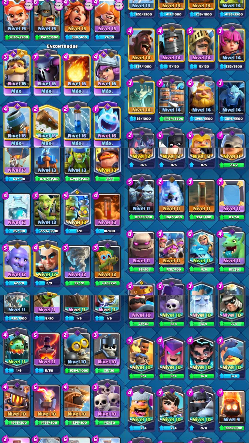 CoC CV18 95% FULL + Conta de Clash Royale Recheada com 12030 Troféus! OFERTAS ON