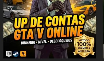 UP DE CONTAS GTA V ONLINE - O MELHOR E MAIS RÁPIDO DO MERCADO!(PC)
