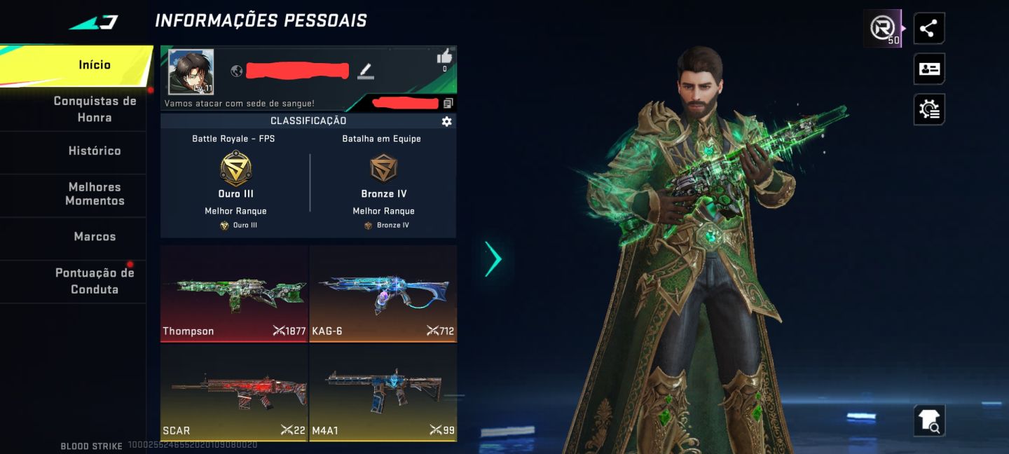 CONTAS BLOOD STRIKE (VEJA A DESCRIÇÃO PARA SABER+)