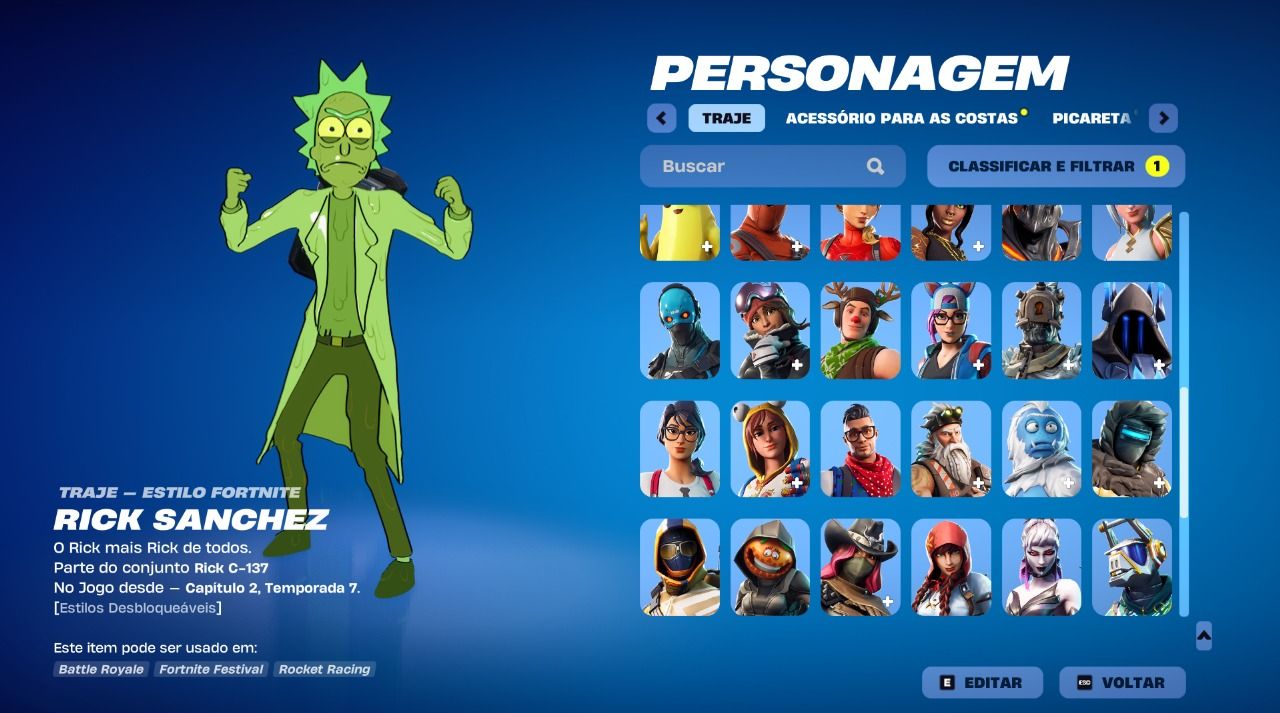 CONTA OG FORTNITE TEMP 1 CAP 1 VÁRIOS PASSES ANTIGOS