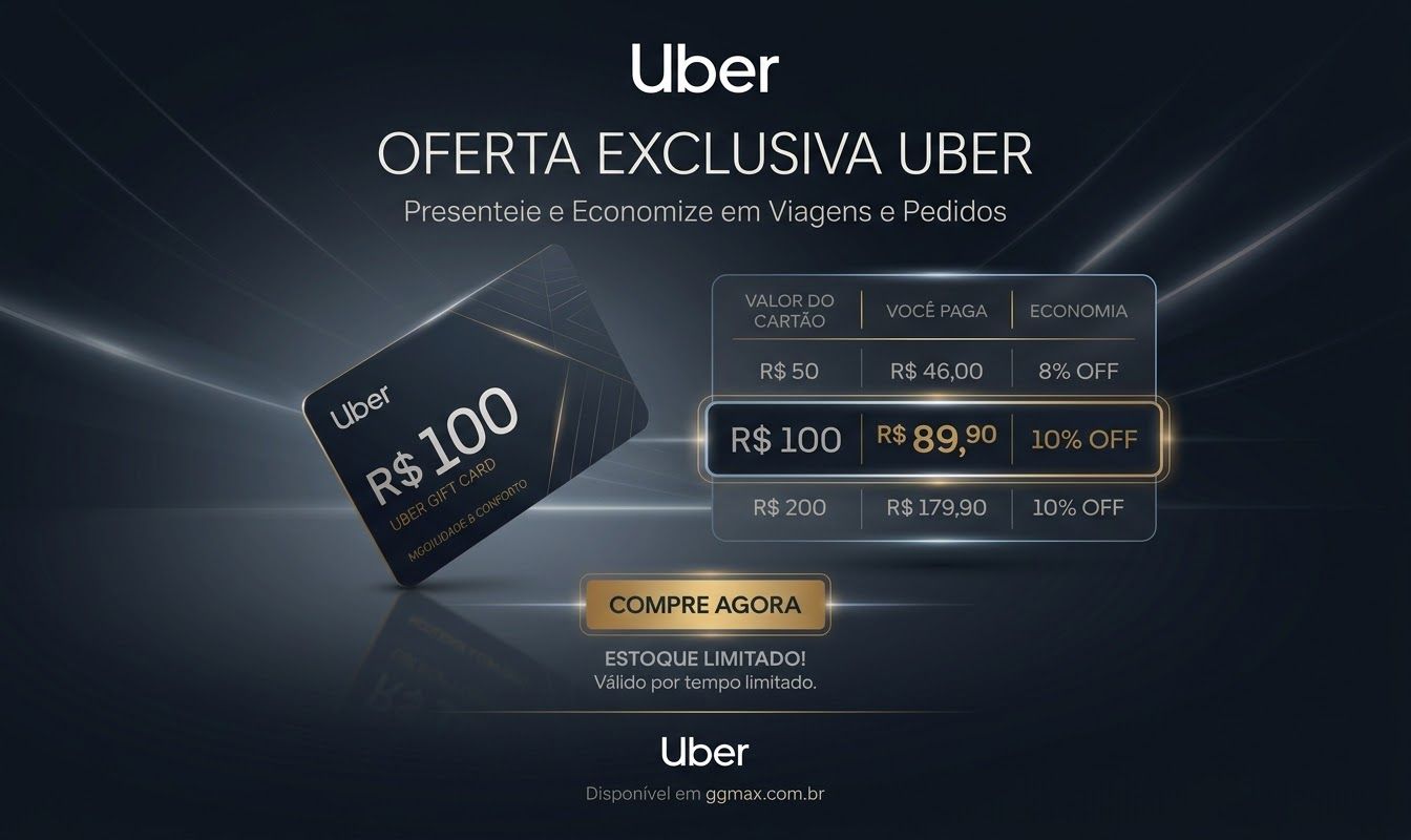 GIFT CARD UBER - viagens e envios!