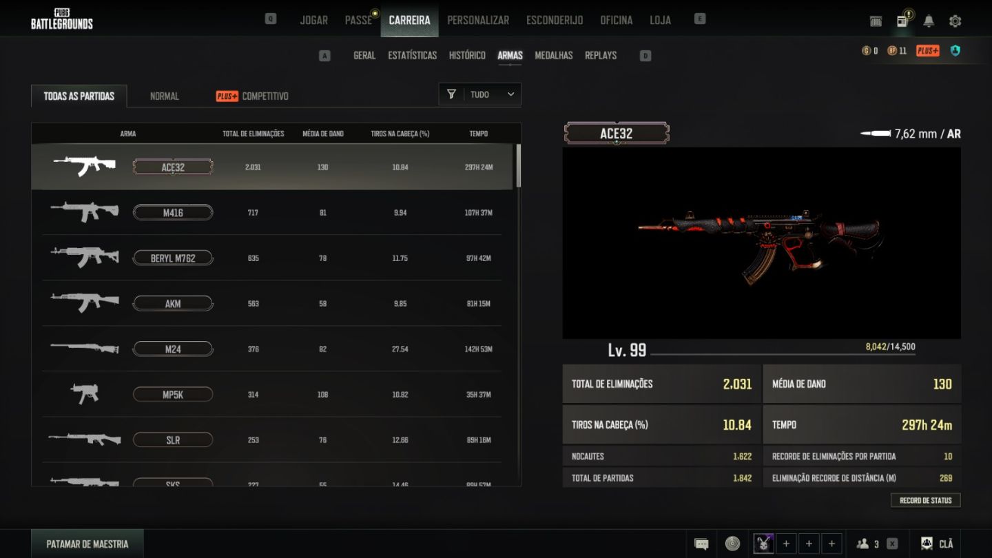CONTA STEAM 10 ANOS + PUBG COMPLETO | M416 LV.9 + ACE32 LV.8 + M249 MAX + JOGOS