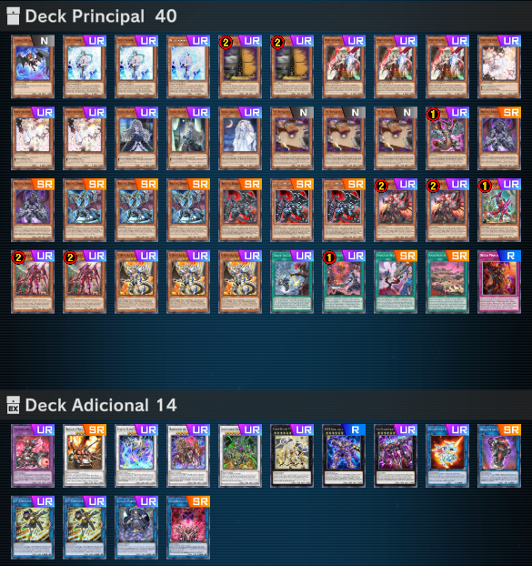 Conta Master Duel Deck Bystial, Kashtira, Fiendsmith (no mesmo deck).