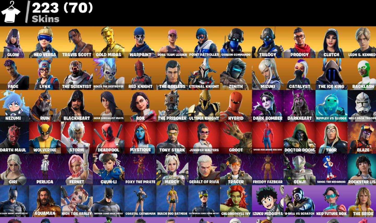 223 SKINS - STW FUNDADOR/ TRAVIS SCOTT/GLOW/ LEON/ NEO VERSA/ EMOTE SWITCH 2