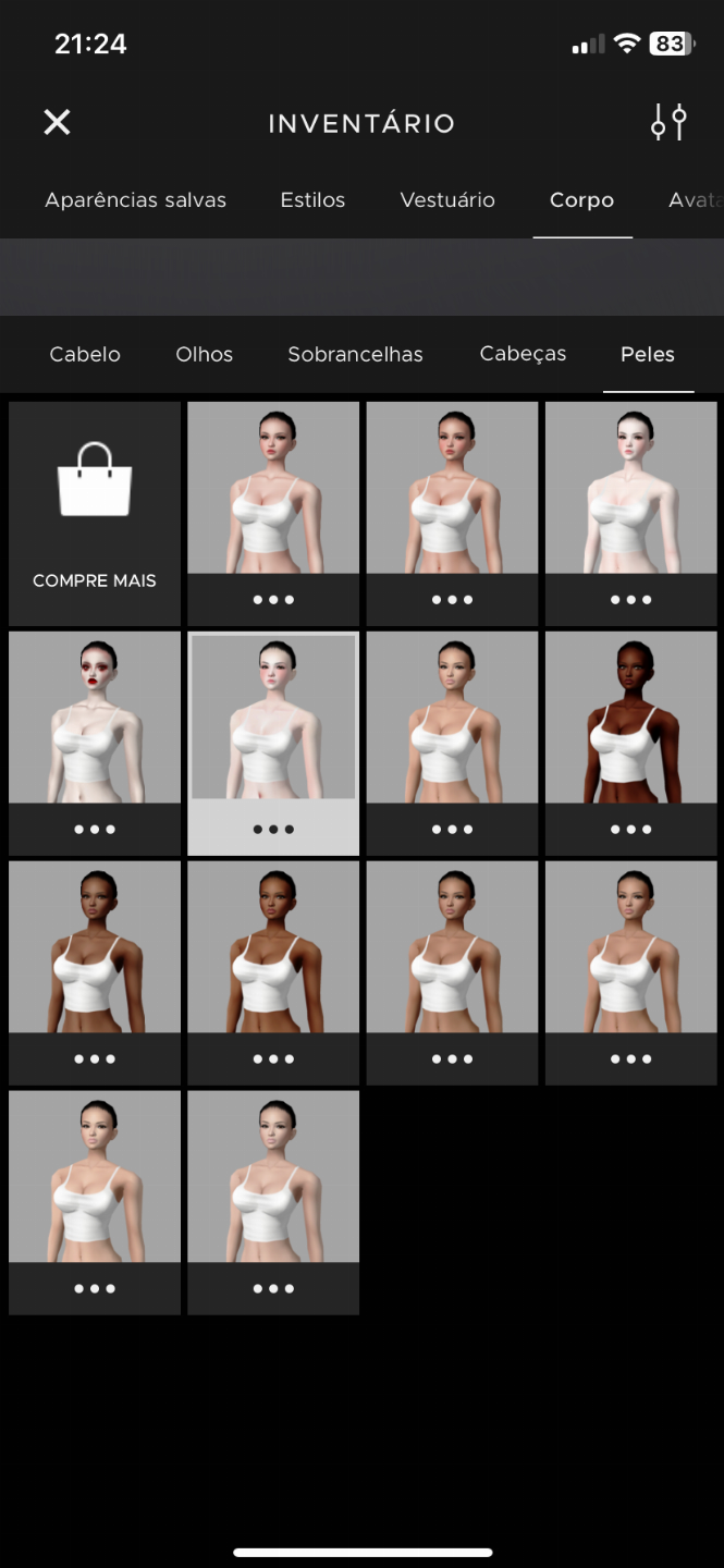CONTA IMVU AGE+AP conta feminina (NÃO )