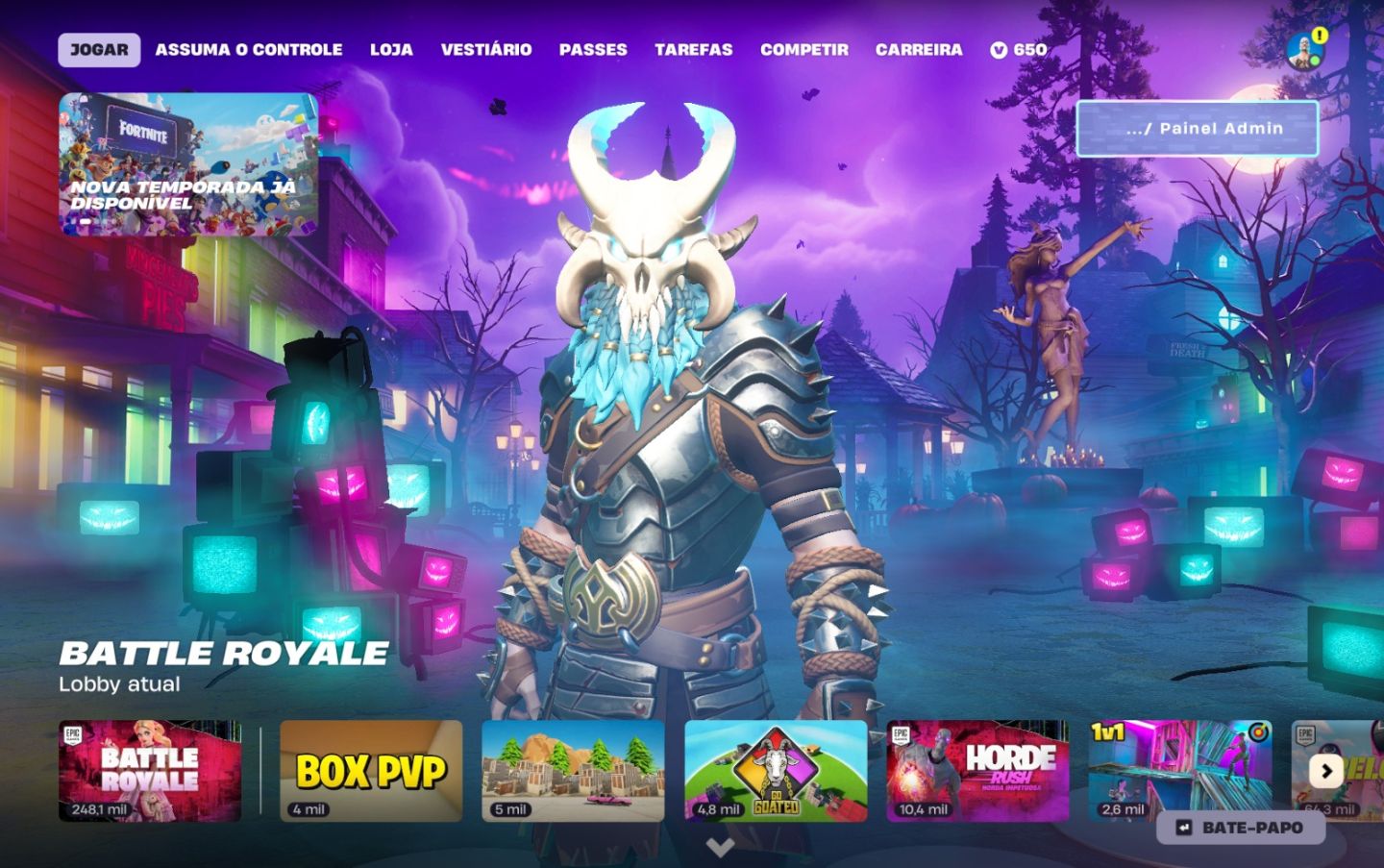 CONTA FN RARA | PASSES 4, 5, 6, 7, 8, 12, 19 + SKINS PSN e DANÇAS ANTIGAS etc...