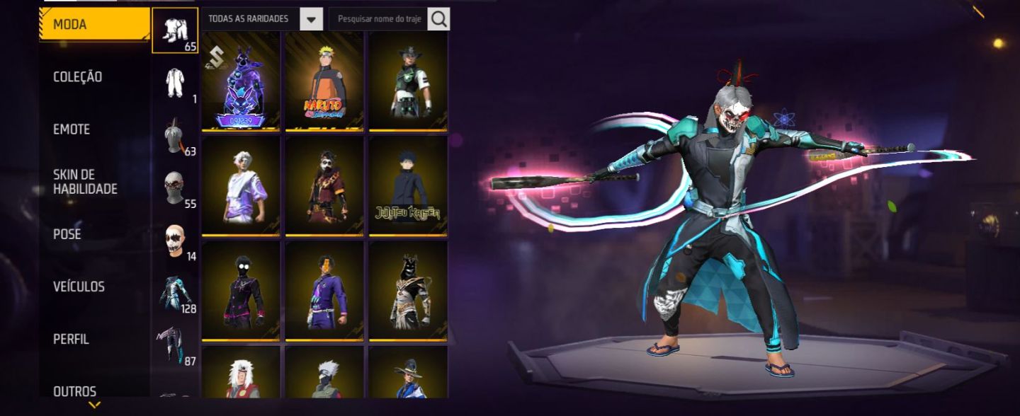 Conta de free fire prime 6