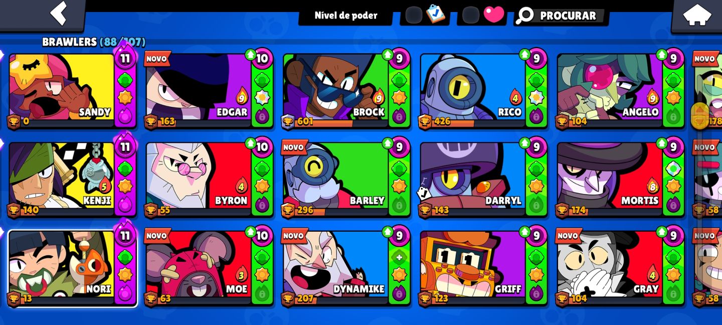Conta Brawl com Shelly estelar!!!!