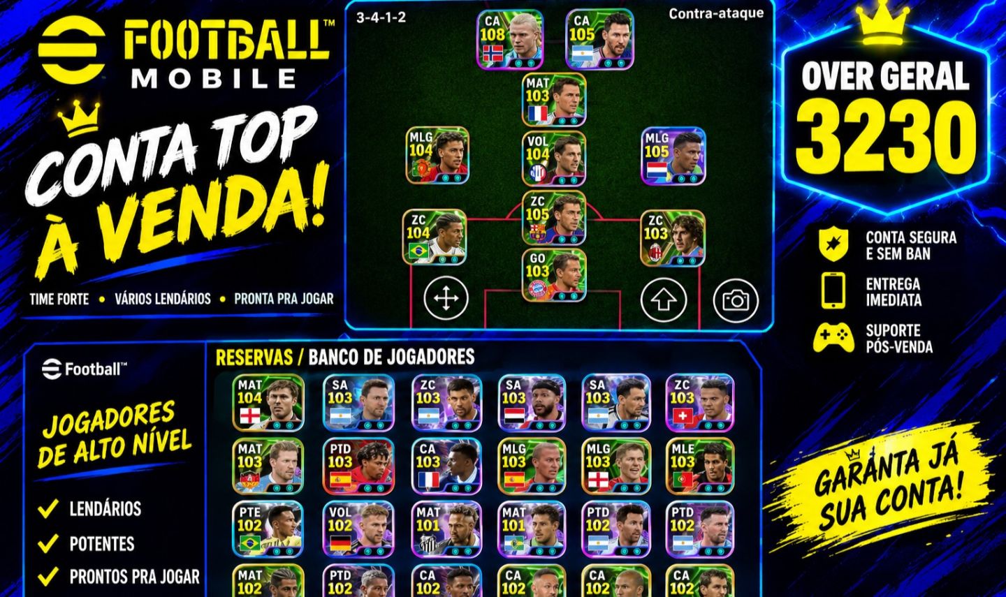 CONTA eFOOTBALL MOBILE OVER 3230
