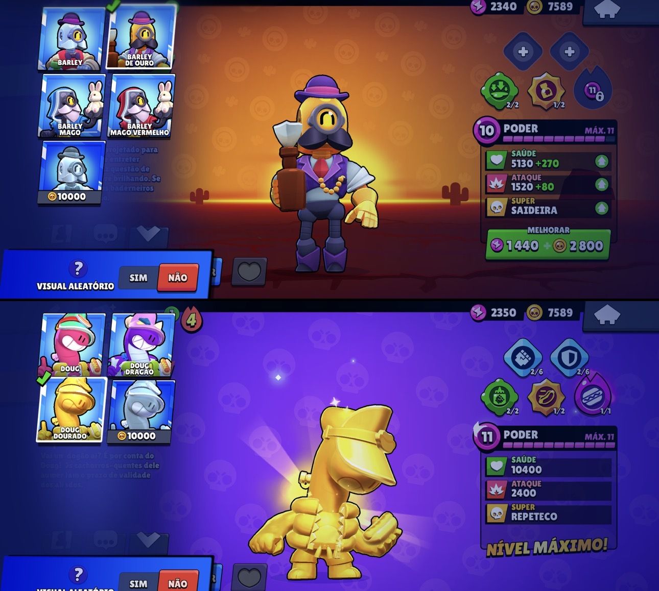 CONTA DE BRAW STARS 26k COM PRESTÍGIOS E SKINS RARAS + CLASH ROYAL 5,5k DE TROFÉ