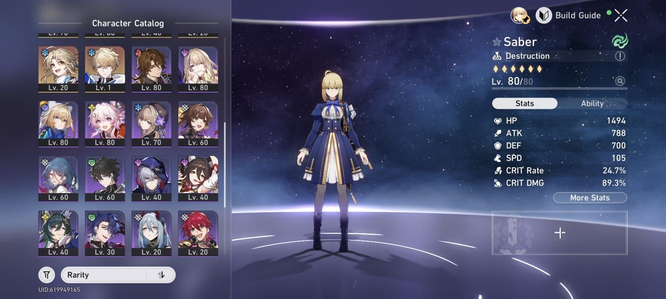Conta Honkai Star Rail AMERICA - FATE + PHAINON E0S1 + CASTORICE + FEIXIAO E2S1