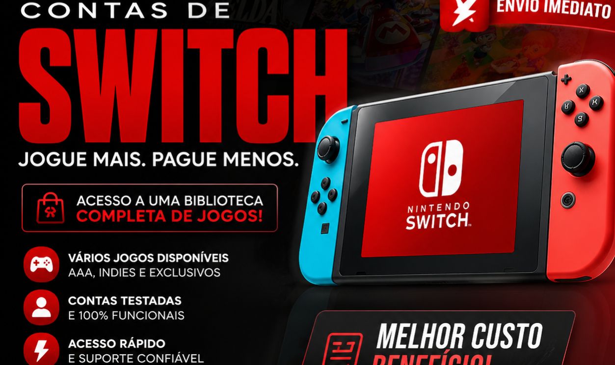 Contas compartilhadas de Switch - Para switch 1 e 2
