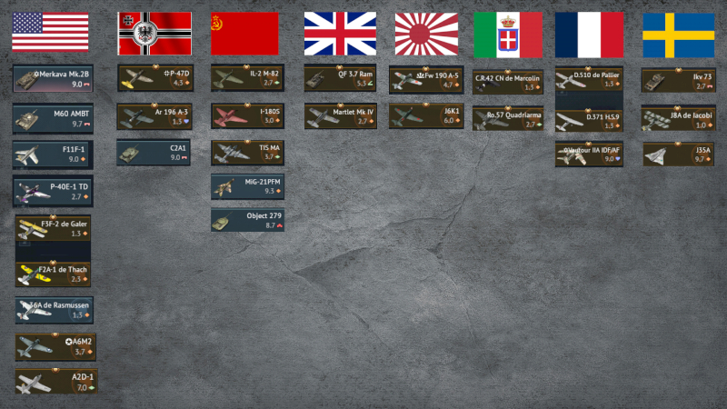 CONTA WAR THUNDER LVL 100 COM DIVERSOS VEICULOS RAROS INCLUINDO O OBJECT 279