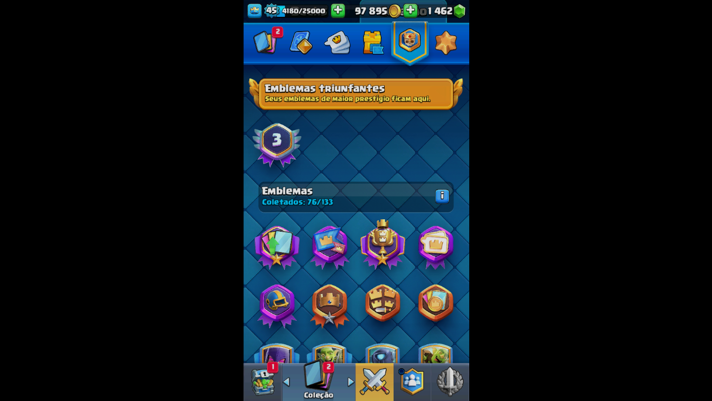 Conta de clash royale com 9800 trofeus conta boa demais valor negociavel!!