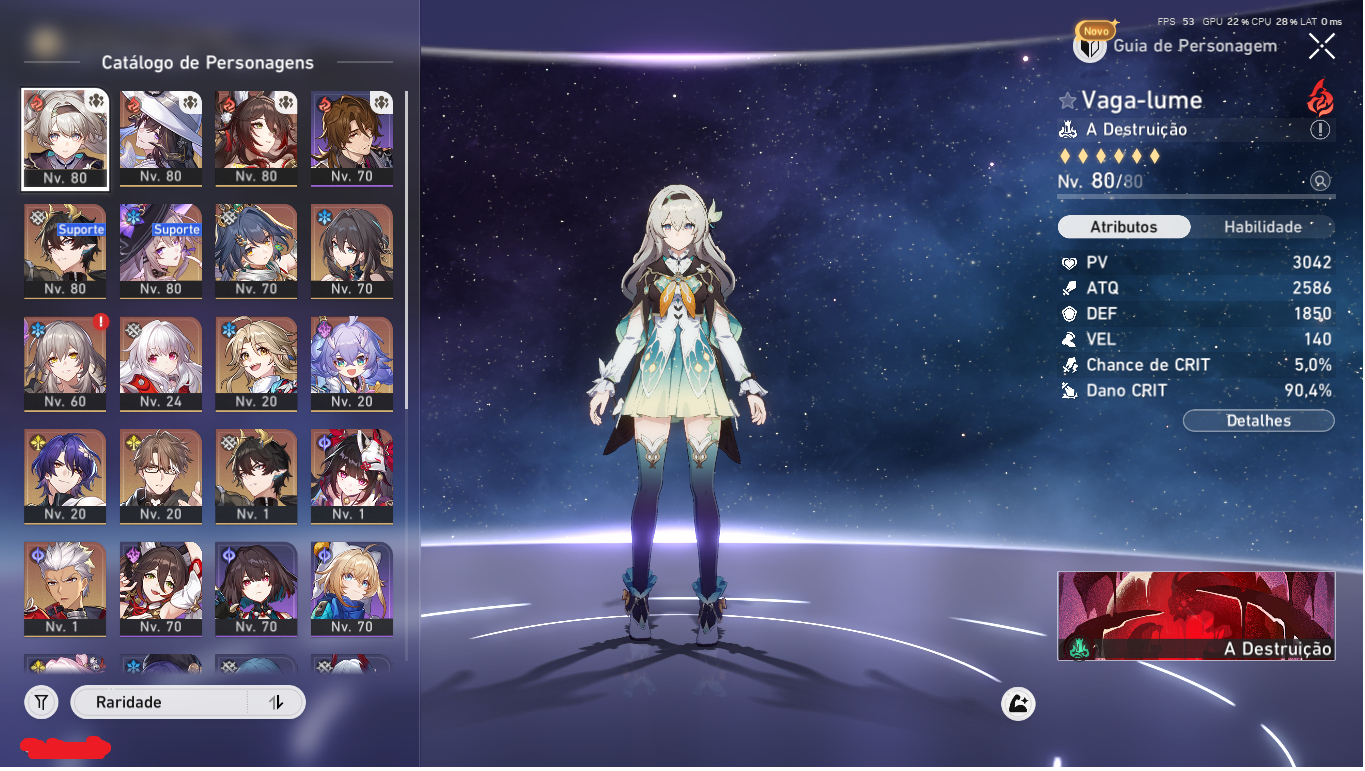 (PROMOÇÃO) Conta Honkai:Star Rail Time de Quebra