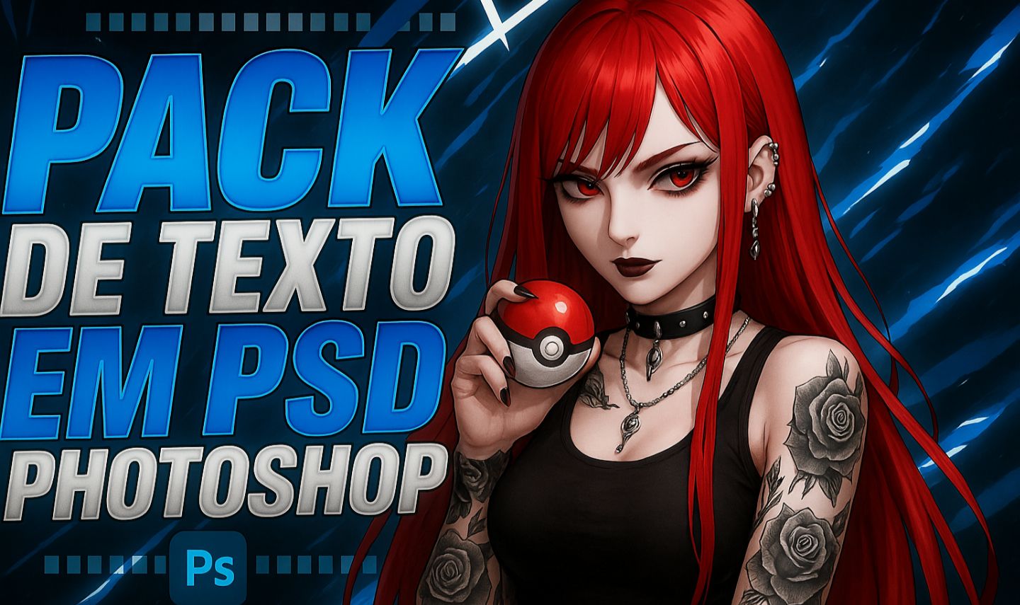 Pack de Textos Editáveis PSD Efeitos Profissionais para Photoshop