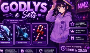 |Stock cheio + Entrega rápida |Godly e sets pelo menor preço do site | MM2