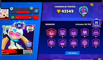 [CONTA DE BRAWL STARS 43K | 90 BRAWLERS | 7 lendários + kaze e sirius ]
