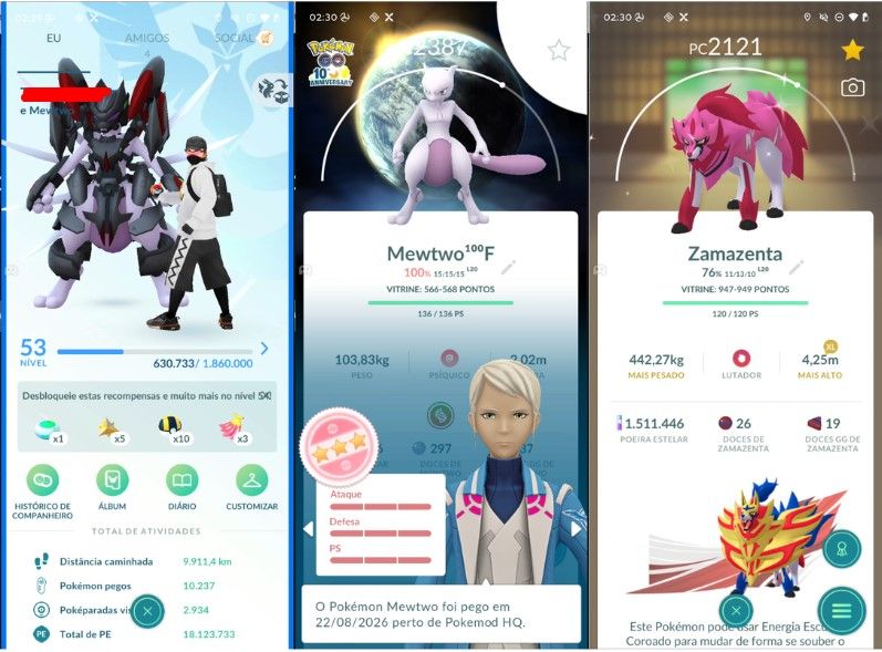 CONTA POKEMON GO LEVEL 53 | 30 LENDARIO | 202 BRILHANTE | CELEBI SHINY