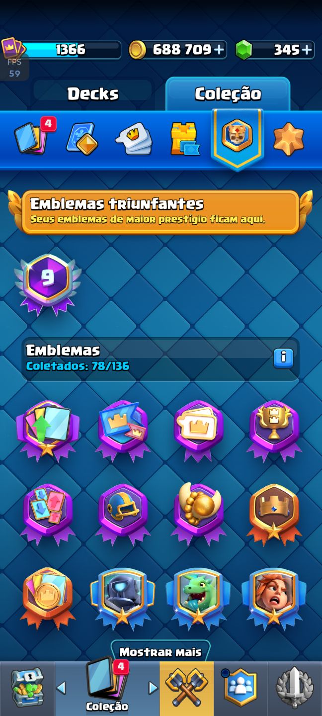 Conta de Clash Royale Arena 24