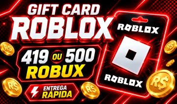 Gift Card Roblox ROBUX, CÓDIGO DIGITAL, (MELHOR PREÇO DO SITE)!