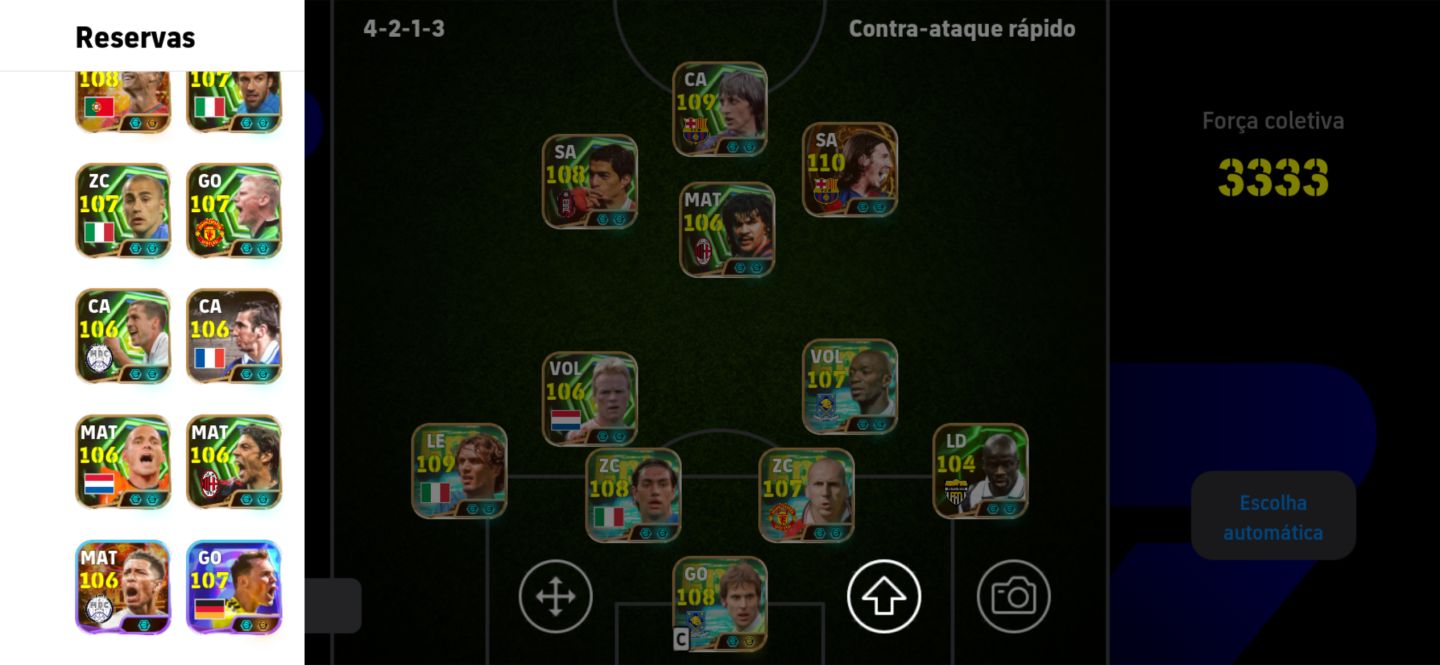 CONTA eFootball ELENCO FORTE E BEM MONTADO