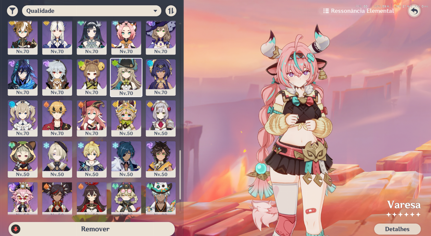 Conta genshin END GAME com os melhores DPS do jogo + conta Honkai star rail