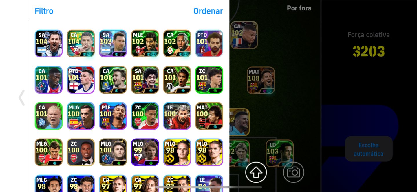 Conta com messi do trio MSN, mais suares 108