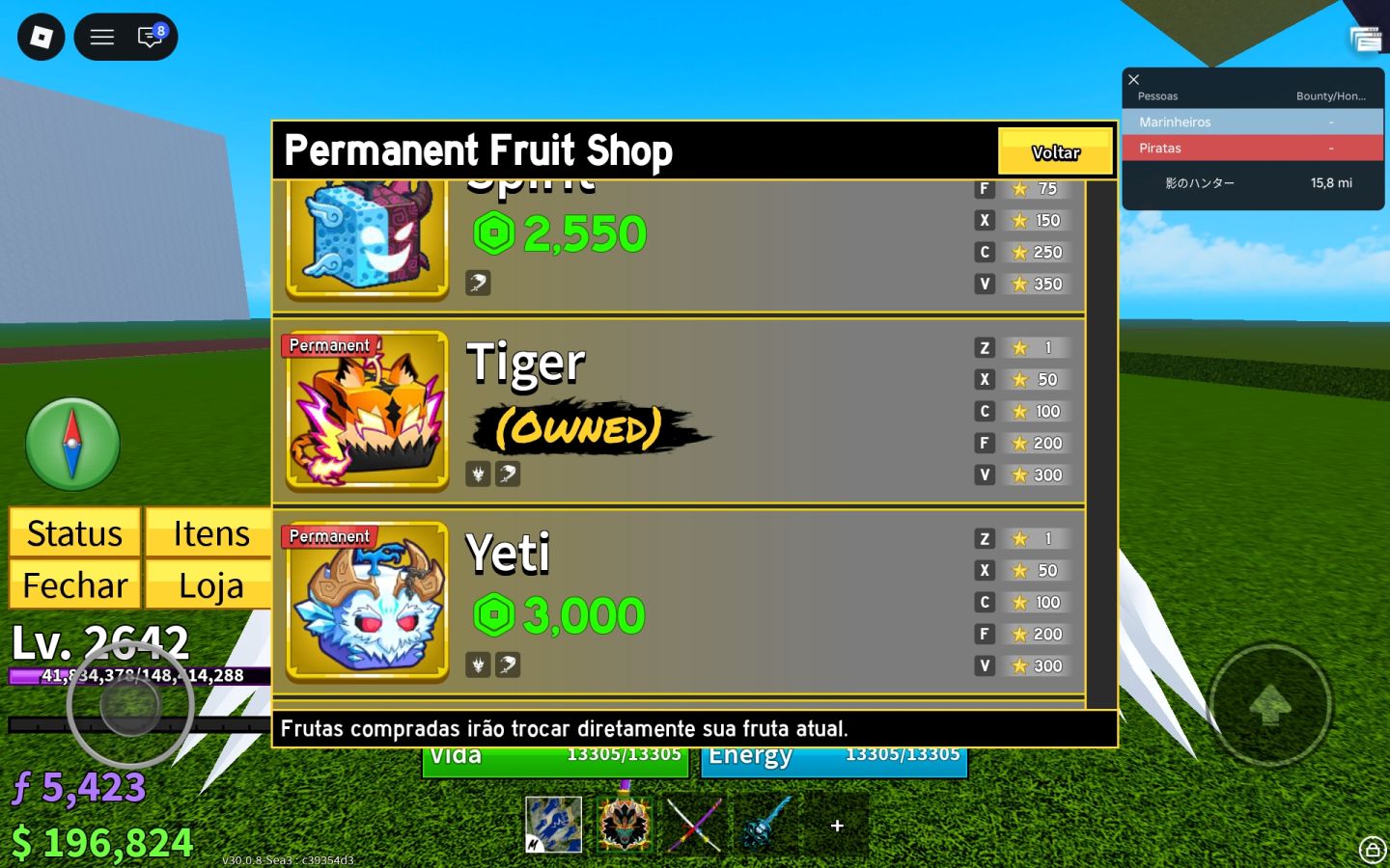 Conta blox fruits