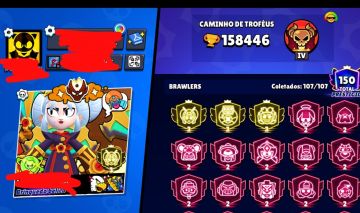 CONTA DE BRAWL STARS DE 2019 MAX E SKINS RARAS!!