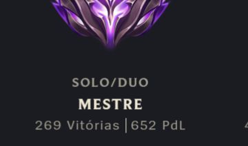 CONTA LOL BR MESTRE 652 PDL GRÃO-MESTRE ÚLTIMA SEASON HONRA 4