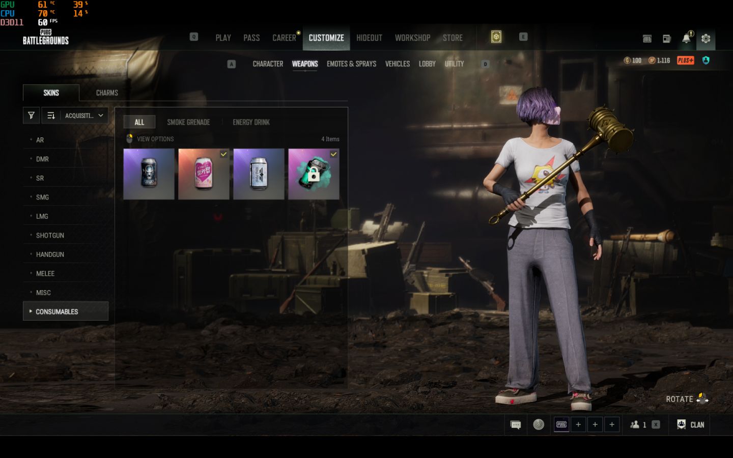 (CONTA PUBG ) BERYL DRAGÃO + CROMMA + AUG NEON + MINI14 NATAL