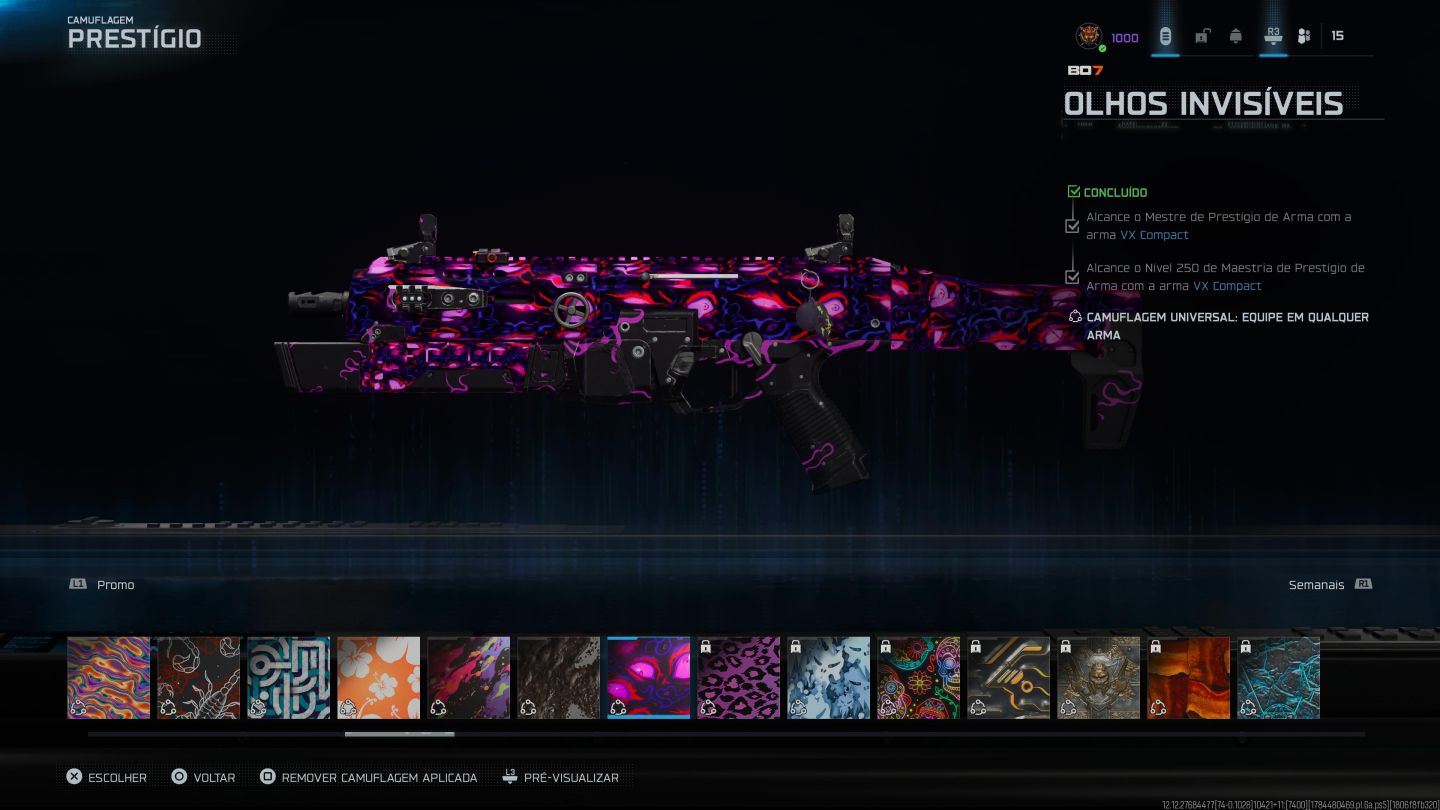 Conta Warzone/BO7 NÍVEL 1000