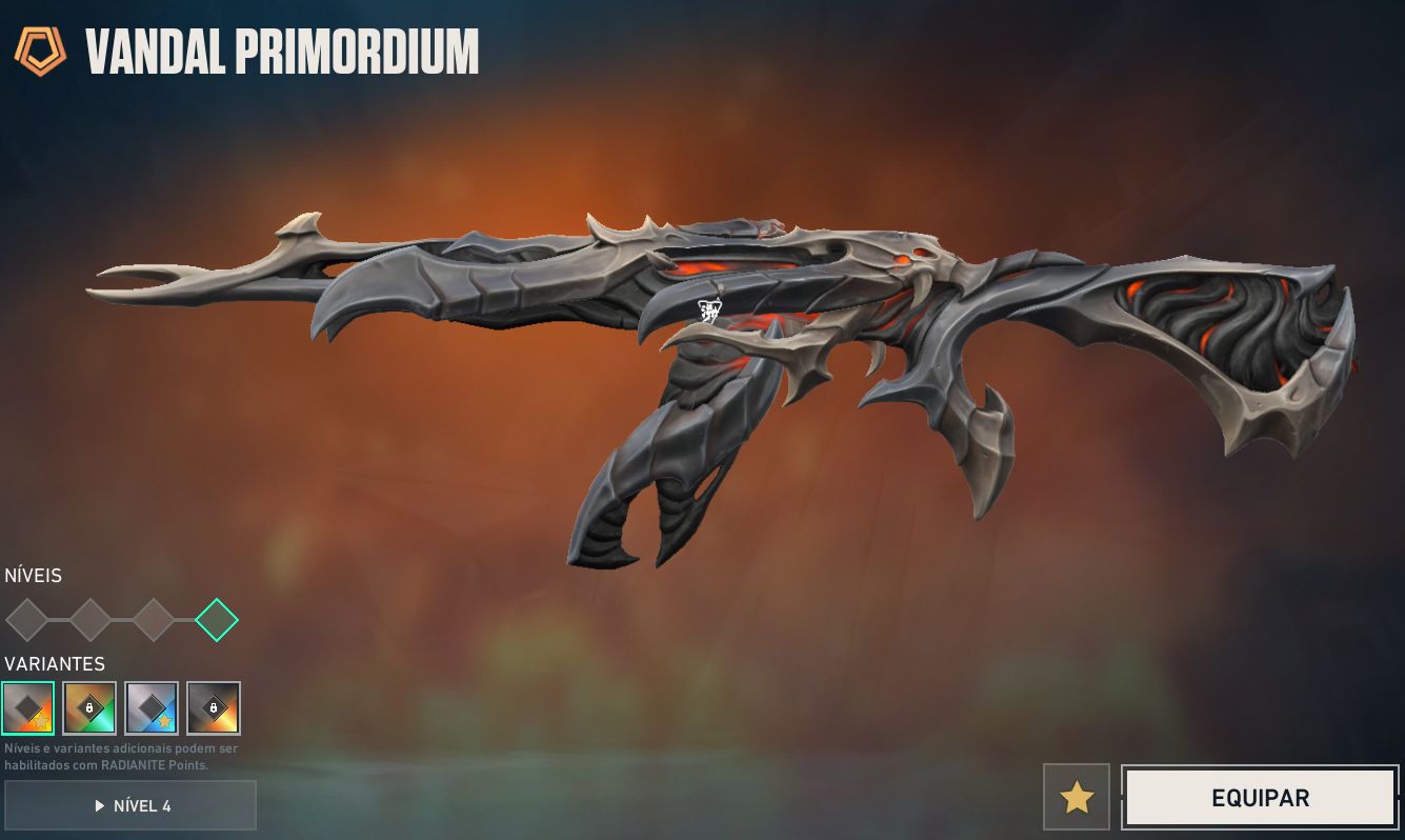 Conta Valorant - Nível 96 - Pico Platina - Diversas Skins Premium