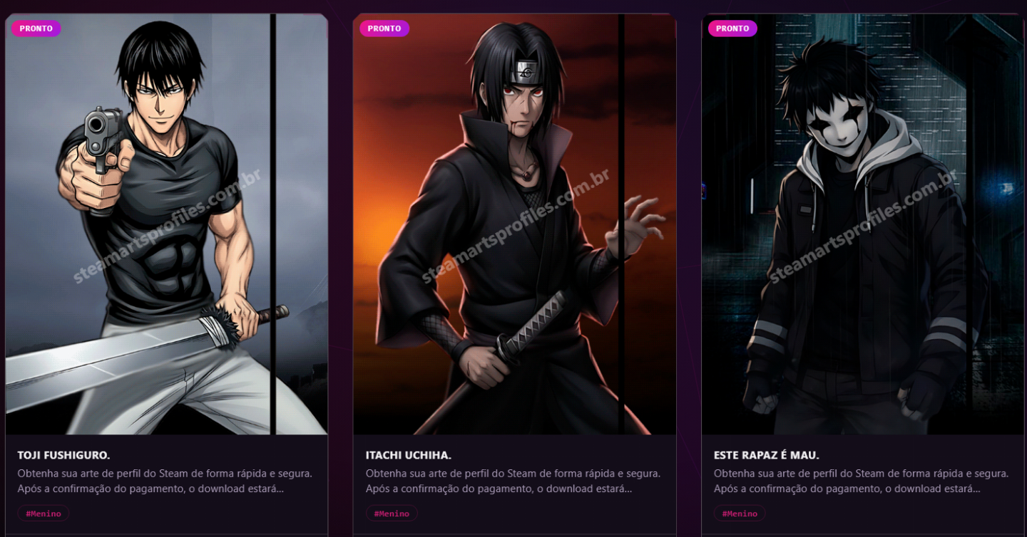 ARTWORK PERSONALIZADA PARA PERFIL STEAM