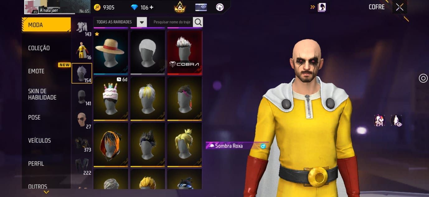 CONTA FREE FIRE GEMADA, PRIME 6, ID 8 DIGITOS RARÍSSIMA!!