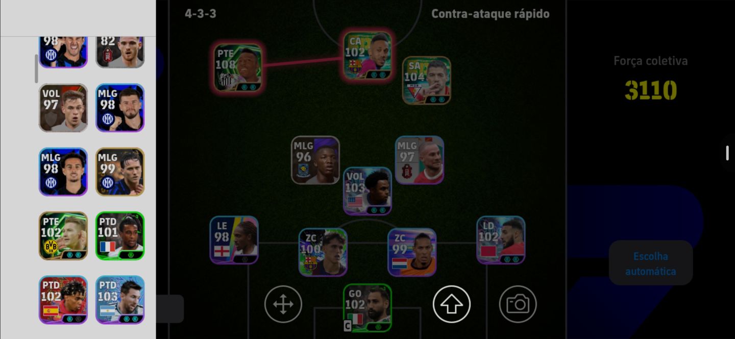 Conta do Efootball iniciante com pelé e técnico klopp