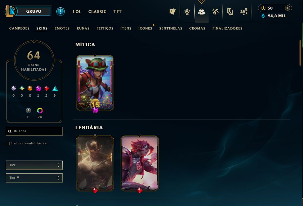 Conta lol d4 +25 -16lp
