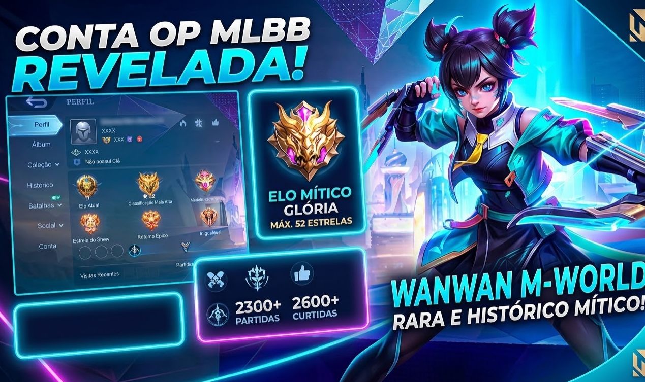 Conta MLBB | Hanabi Collector + Karina KOF + 3 Luckybox