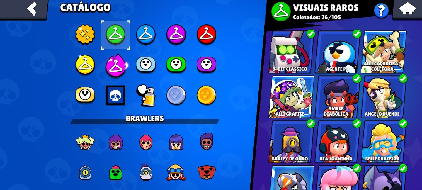 CONTA ENDGAME 53K+ TROFÉUS | 106/106 BRAWLERS (TODOS)/ MUITAS SKINS ÉPICAS RARA