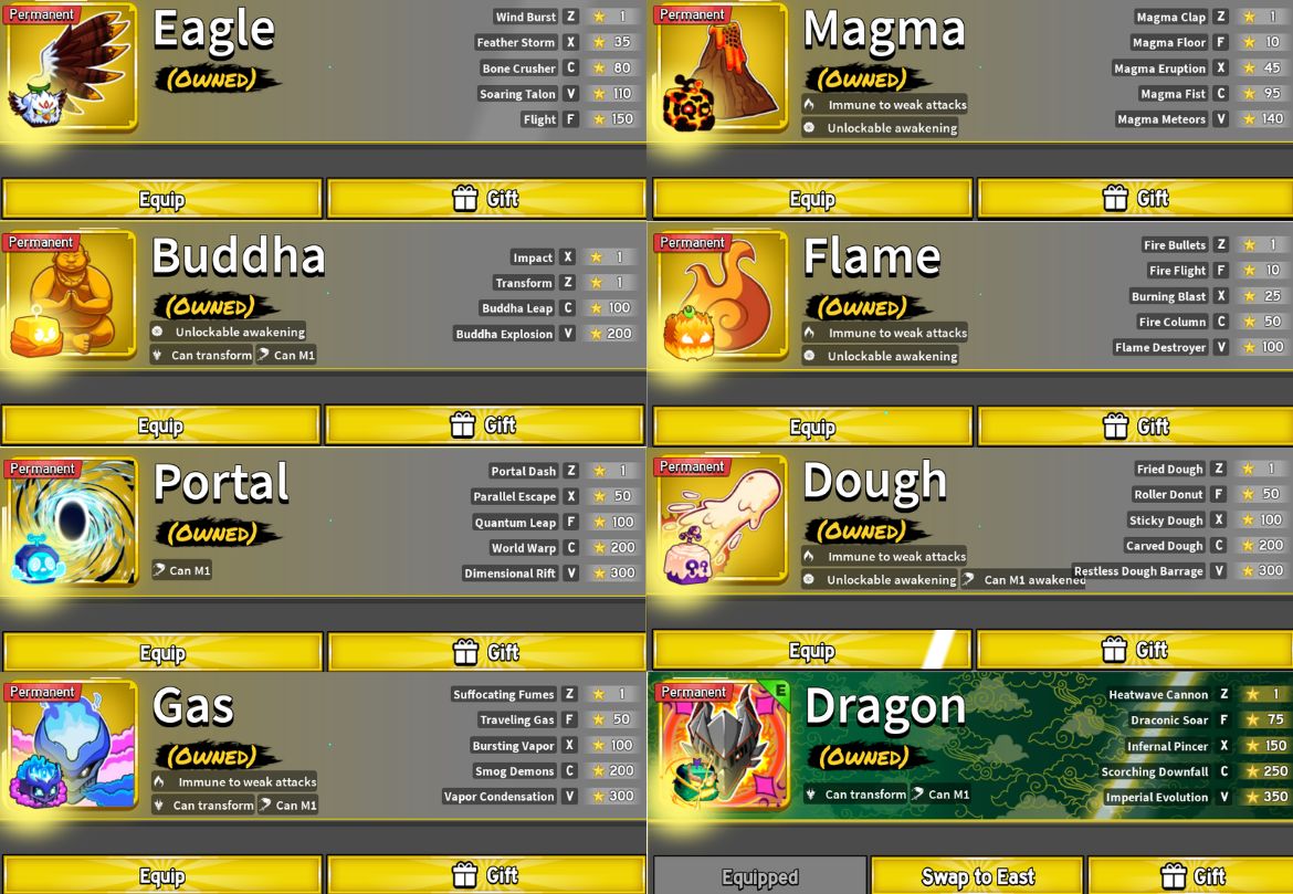 Melhor conta de Blox fruits Com Dragon Eclipse, Gas Dough Portal Permanente e v4