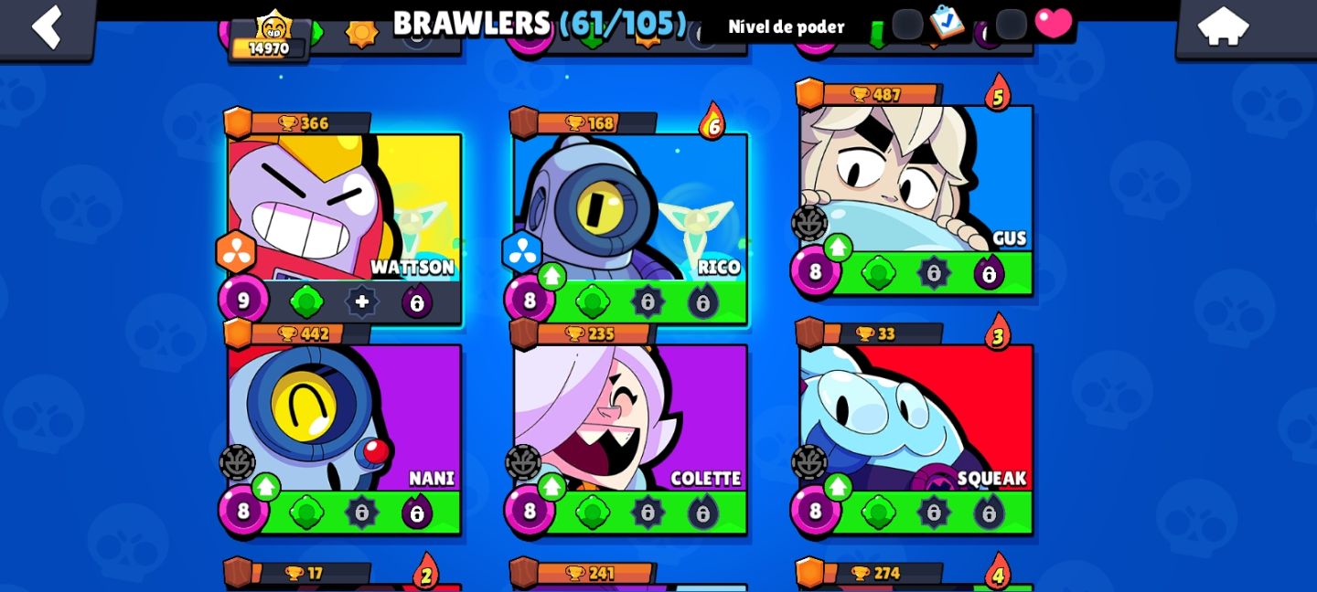 CONTA BRAWL STARS, 15K TROFÉUS, 61 BRAWLERS, 101 SKINS, DONO ÚNICO.