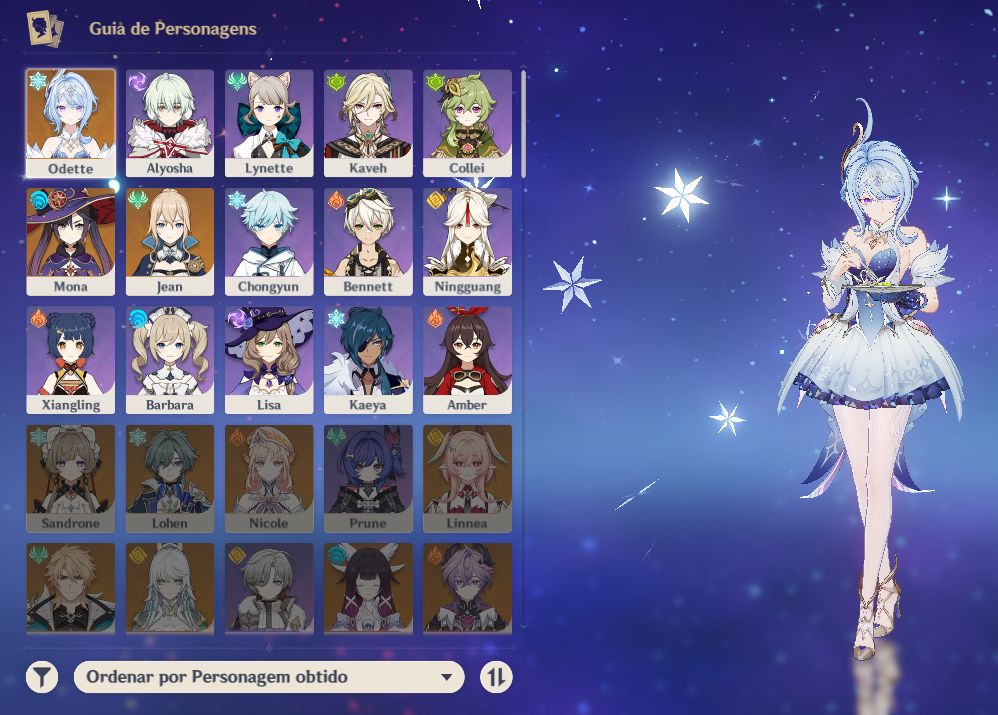 [AMERICA] Conta genshin - Odette, Mona, Jane e mais!