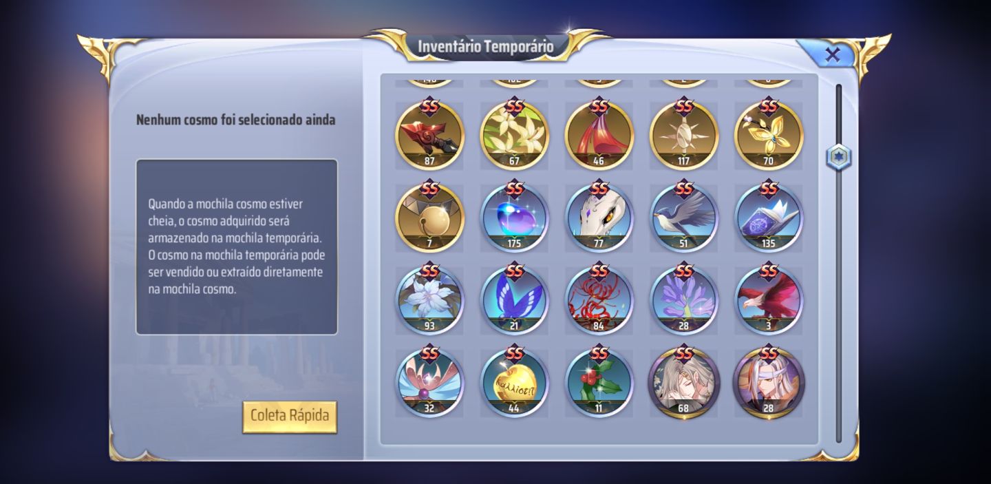 SERVIÇOS DE PROGRESSÃO E FORTALECIMENTO - SAINT SEIYA AWAKENING