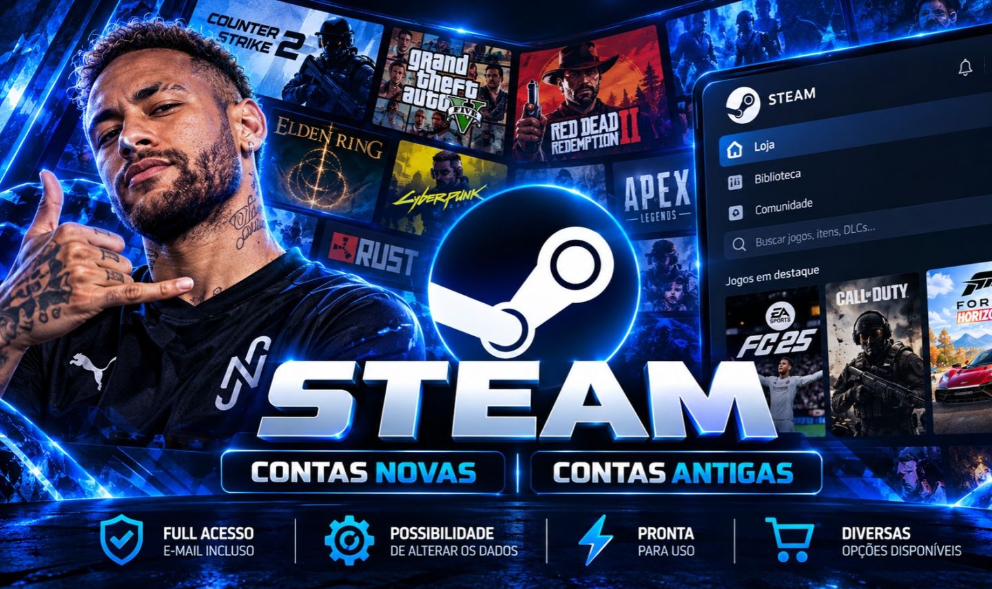 CONTA STEAM NOVA E ANTIGA 2007 | FULL ACESSO | QUEIMA DE ESTOQUE | MENOR PREÇO