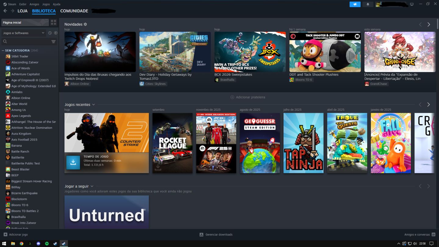 CONTA STEAM 11 ANOS COM MAIS DE 1200 GASTOS [MELHOR PREÇO]
