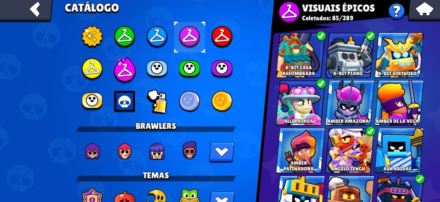Brawl 89k de troféus com muitas skins raras e upadas!!
