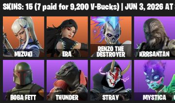 Conta Fortnite 15 Skins | Anakin Skywalker, Boba Fett, Slim Shady