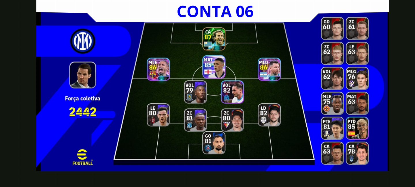 Contas Efootball Iniciais com Épicos/big Times Garantidos! Vol. 14